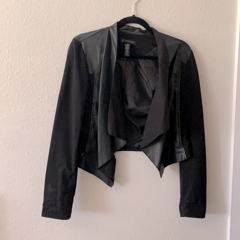 I.N.C. Cropped Faux Leather Jacket